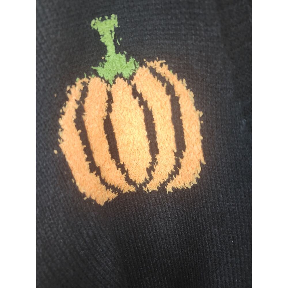 Unique Vintage Sweater Magnolia Place Black One size comfy cozy festive Pumpkin - Picture 4 of 12